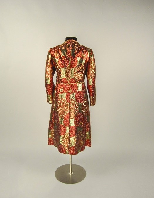 Image of Bronze Lurex evening dress, ca. 1968